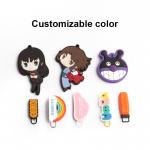 Water Bottle Silicone Labels For Clothing Garment Pulls Rubber Zipper Slider Logo PVC for sale