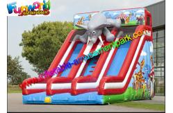 China EN14960 Commerical grade inflatable slide , elephant inflatable dry slide with repairt kits supplier