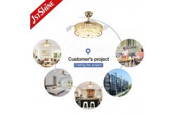 China Three Blades 107cm Folding Chandelier Ceiling Fan Retractable Blades supplier