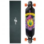 8layers Canadian Maple Longboard Deck Skateboards With Matte Painting Alu Trucks for sale