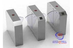 China Half Height Infrared access control Flap Barrier Gate Manual Card Collecting Turnstile supplier