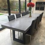 Rectangular Shape Concrete Dinning Table For Patio Garden Home GRC tables