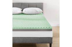 China 4 Inch Egg Crate Infused And Charcoal Memory Foam Topper Double Layer supplier
