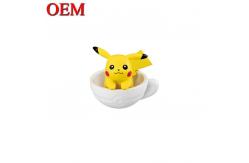 China Custom making Plastic Shape 3D Cartoon Pikachu Figure Straw cup supplier