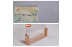 China Personalized Picture Display Frame With Acrylic Panel And Wooden Base supplier