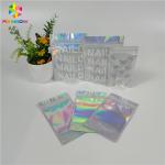 Holographic Foil Zipper Stand Up Pouch Mylar Bag Custom Print k Smell Proof