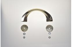China Delicate Plastic Coffin Handles Famous Half Moon Design With Steel Wire Inside supplier