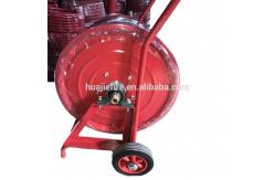 China Red Eopxy Manual Fire Water Hose Pipe Roller 525mm Side Plate Mild Steel supplier