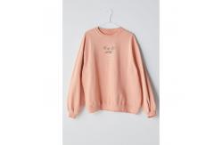 China Custom Plain Pullover Cotton Women Crew Neck Shirt Casual Sweatshirt supplier