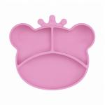 Newborn Silicone Suction Plate Set Bear Shape Feeding Baby Set With Spoon for sale