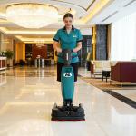 Mini Floor Scrubber Machine with 24V 14Ah Battery, 80 Minutes Long Working Time for Small Commercial Areas for sale