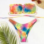 Sexy Chain Swimming Suits Bikini Drawstring Elegant Sexy Bathing Suits For Women pink square shape bikini UPF50++ summer for sale
