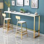 Marble Wood Grain Modern Bar Table 25mm Thickness 47.2 Inch for sale