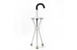 China 84cm Travel Walking Cane Aluminum Walking Stick With Seat Old People Assist Tools supplier