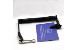 China Anti Theft Security Spring Coil Lanyard Pistol Lanyard For Safety supplier