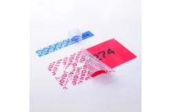 China Hot Melt Anti Counterfeit Label Security Sticker with Screen Printing Technology supplier