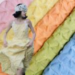 Breathable Textured Polyester Jacquard Fabric 129gsm For Garment for sale