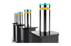 China Reflective Tape Ornate Retractable Parking Bollards 6k Mirror Hydraulic supplier