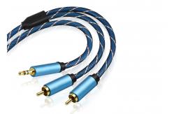 China 3.5/2 RCA Gold Plated Extension Cable supplier