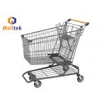 60-240L Supermarket Shopping Trolley , Small Supermarket Trolley With Kid Seat for sale