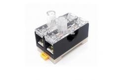 China 2P 35mm Din Rail Fuse Holder Twin 3AG Fuse Block With Polystyrene Cap supplier