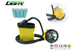 China 25000 Lux Brightness Miners Helmet Lamp Aluminum Lighting Cup Material Cree Source supplier