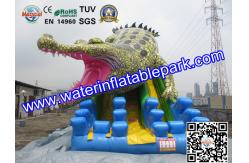China Commercial Crocodile Inflatable Slide , Inflatable Water Slide For Rental supplier