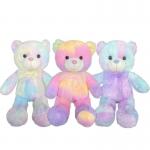 35cm 13.78in Gift Stuffed Animal Light Pink Tie Dye Teddy Bear Recording Function for sale