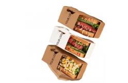 China Customized Biodegradable Kraft Paper Boxes for Hot Dog, Burger & Egg Sandwich supplier