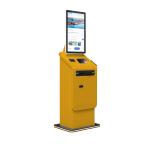 High Resolution Floor Standing Touch Kiosk for Bill Payment Self Service Cash Recycle Machine with Automatic Ticket Printer for sale