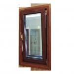 Aluminium Profile Tilt And Turn UPVC Window Mahogany  Certificated for sale