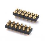 2.54mm H3.5mm 12pin Male Pogo pin connector Dual Row black Plastic Straight Dip pcb for sale