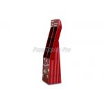 Red 8 Pockets Custom Cardboard POS Displays Eco Friendly Lightweight