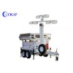 Emergency Rescue Mobile Sentry Security Trailer Self Locking IP65 With 6x200w LED Lamps