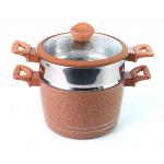 Tempered Glass Lid 2.3mm 4L Steamer Pan For Induction Hob for sale