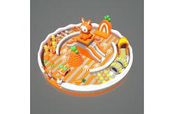 China Round Circle Rabit Inflatable Castle (Orange & White & Yellow ) supplier