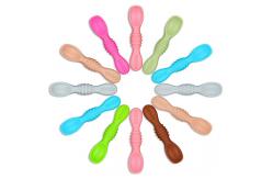 China Silicone Rainbow Chew Spoon for Babies and Toddlers Dishwasher and Freezer Safe supplier