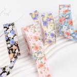 Floral Blossom Printed Cotton Ribbon 25mm Personalized Gift Ribbon for sale