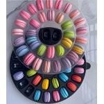 40 Pieces Macaron Packing Box Korean Cookie Baking Clear Snow Crisp Chocolate Frosting Cookie Small Gift Box for sale