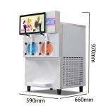 Two Tanks Slush Snow Ice Making Machine Cocktail Stainless Steel for sale