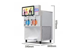 China Two Tanks Slush Snow Ice Making Machine Cocktail Stainless Steel supplier