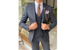 China 45% Wool Blue Tuxedo Suit supplier