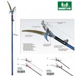 Effortlessly Trim Branches with Steel Curved Extendable Tree Pruner Telescopic Pole Saw
