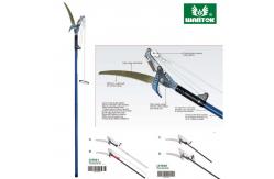 China Effortlessly Trim Branches with Steel Curved Extendable Tree Pruner Telescopic Pole Saw supplier