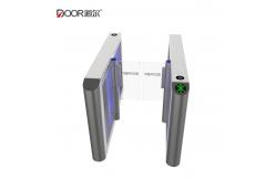 China Silver Speed Gate Turnstile Fastlane Turnstile With Card Reader And Qr Code supplier