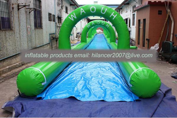 300m long single lane slide the city