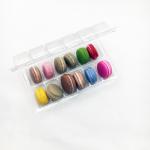 Transparent plastic tray 12 holes macaron clamshell packaging gift pack for sale