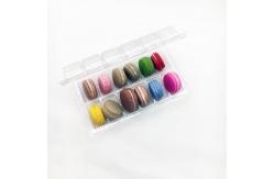 China 12 pcs macaron pack  plastic macaron tray clamshell packaging plastic package supplier