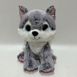 China 2024 New Big Eyes Series Sitting Husky Plush Toy BSCI Audit Factory for sale