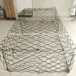 Double Twisted 6x8cm Galvanized Gabion Baskets Stone Filled Cages Hexagon Preventing Rock Breaking for sale